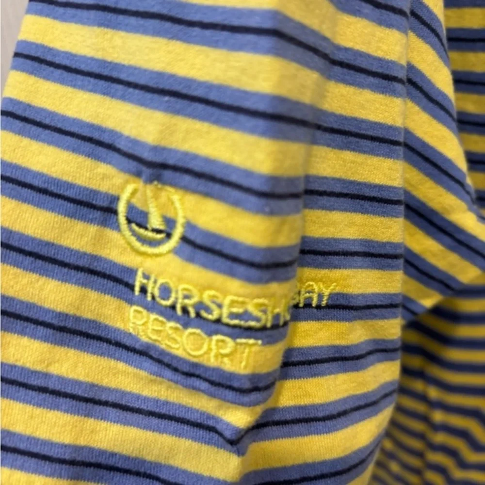 Polo by Ralph Lauren Yellow‎ and Blue Striped Men's Shirt